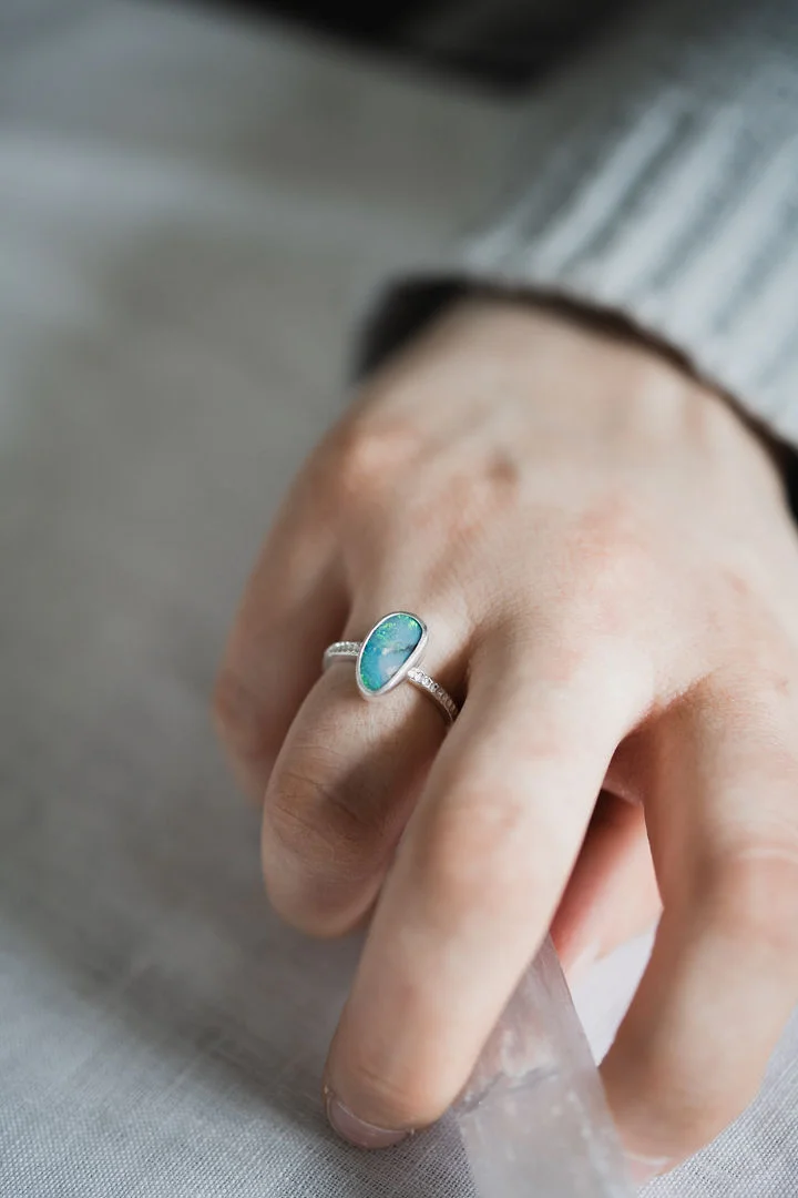 Boulder Opal Ring Size 6.5