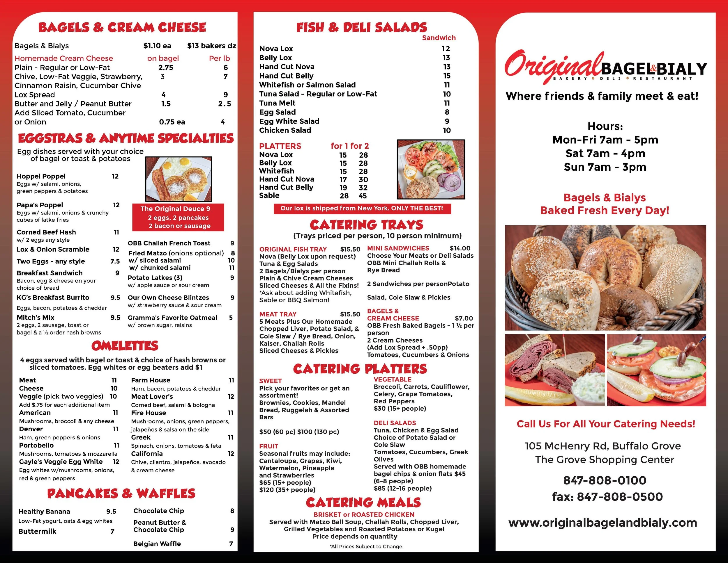 Menu — Original BAGEL & BIALY