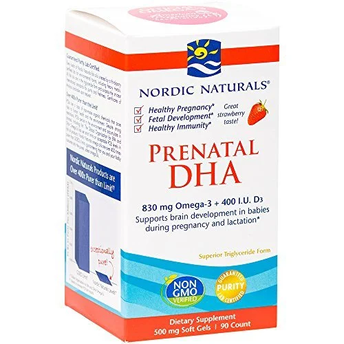 A woman’s demand for the omega-3 DHA increases during pregnancy. DHA is needed for the rapidly developing brain, eyes, and nervous system in prenatal and newborn children. For mothers, DHA provides mood and nervous system support. Also added to this prenatal fish oil is vitamin d3 for optimal health of mom and baby.