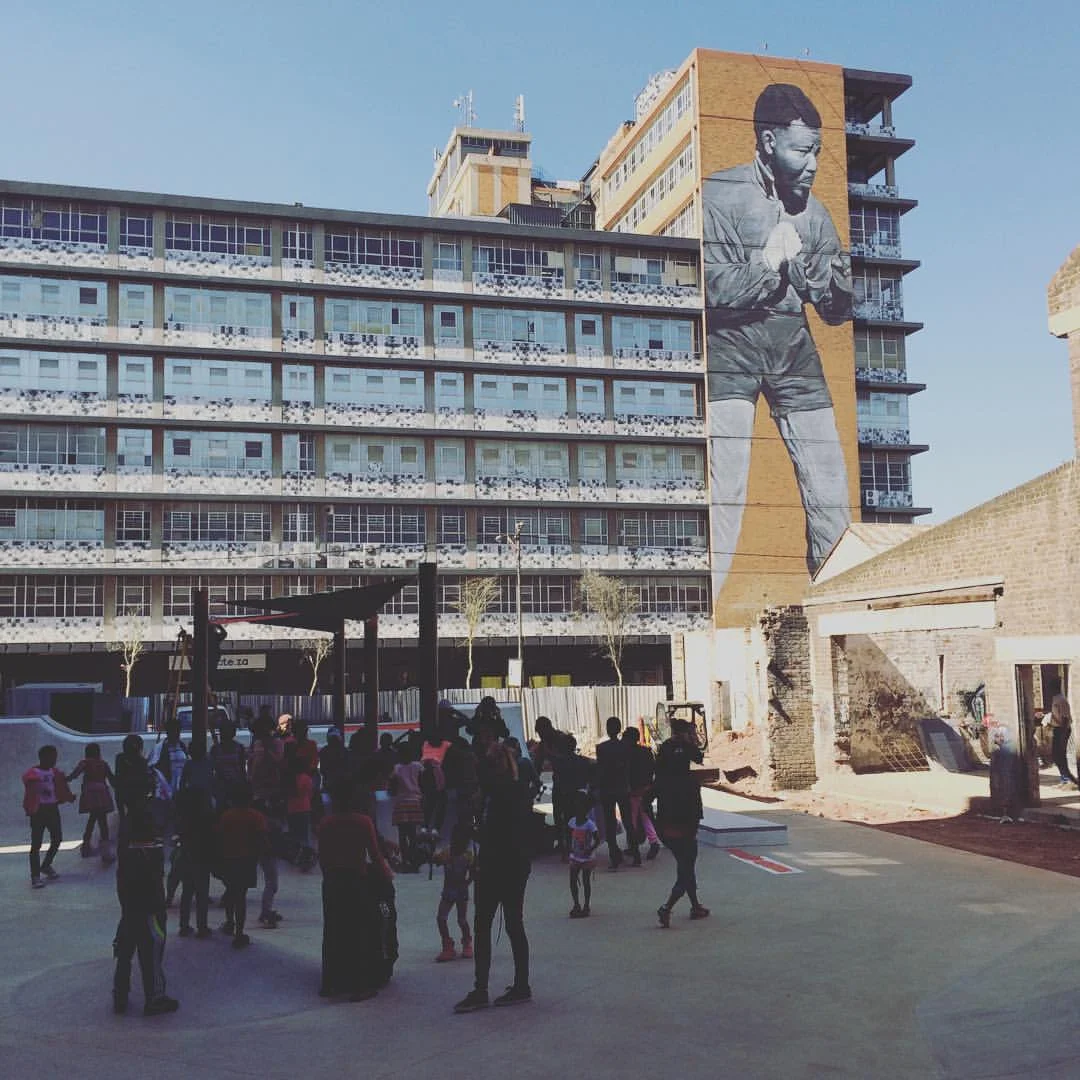 Skateistan South Africa celebrating international woman's day with an all girl skate session