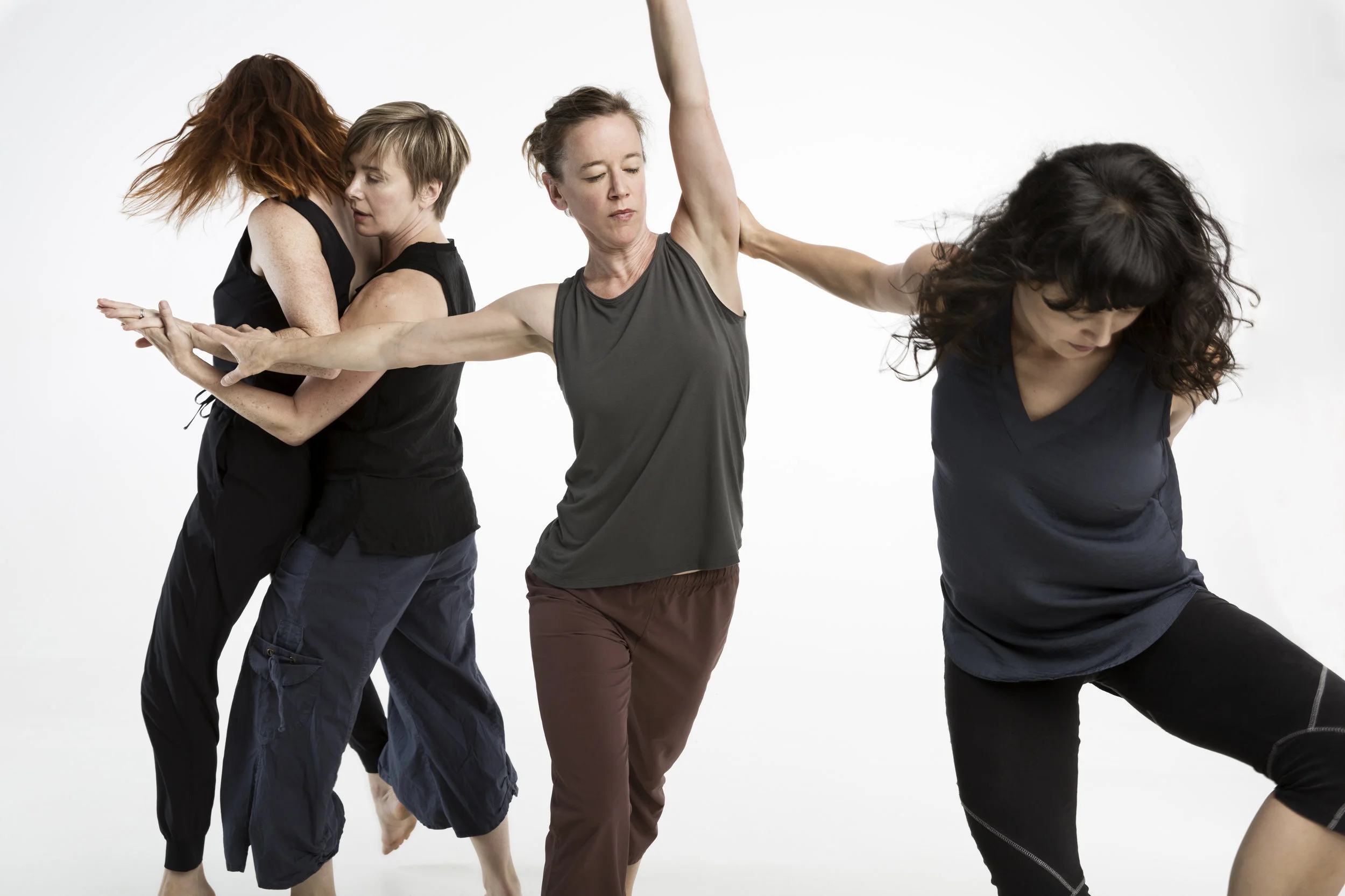 Angie Hauser, Sarah Gamblin, Bronwen MacArthur, and Michelle Boulé in 'In a Rhythm' Photo by Julieta Cervantes