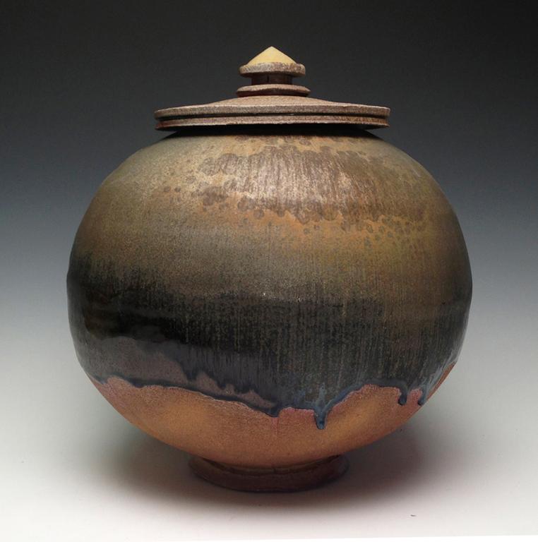 Grain Jar with Amber Glaze