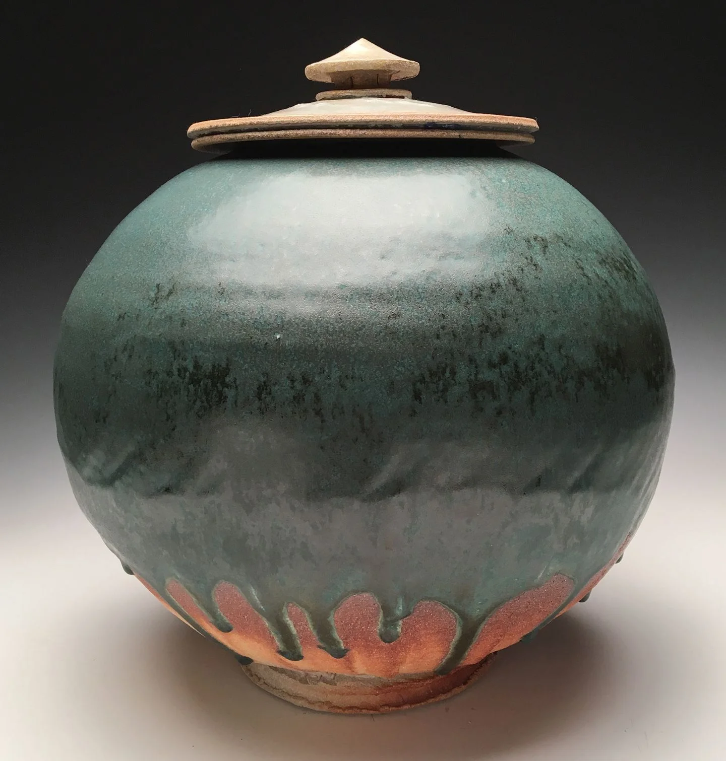 Grain Jar with Green Glaze