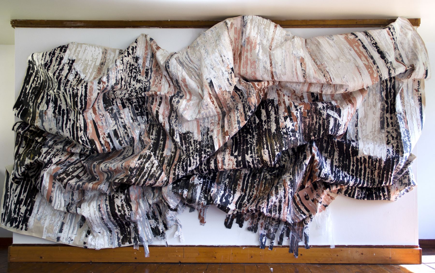 Silk Piece No. 20 | silk & acrylic on canvas |