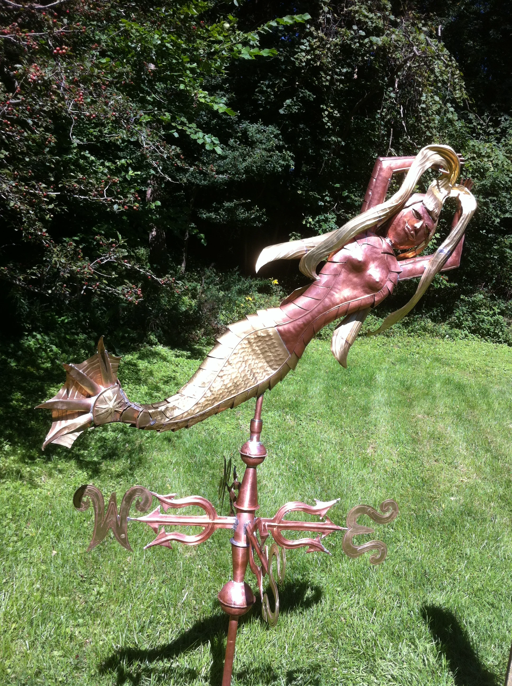 Mermaid Weathervane  76"x39"x32"