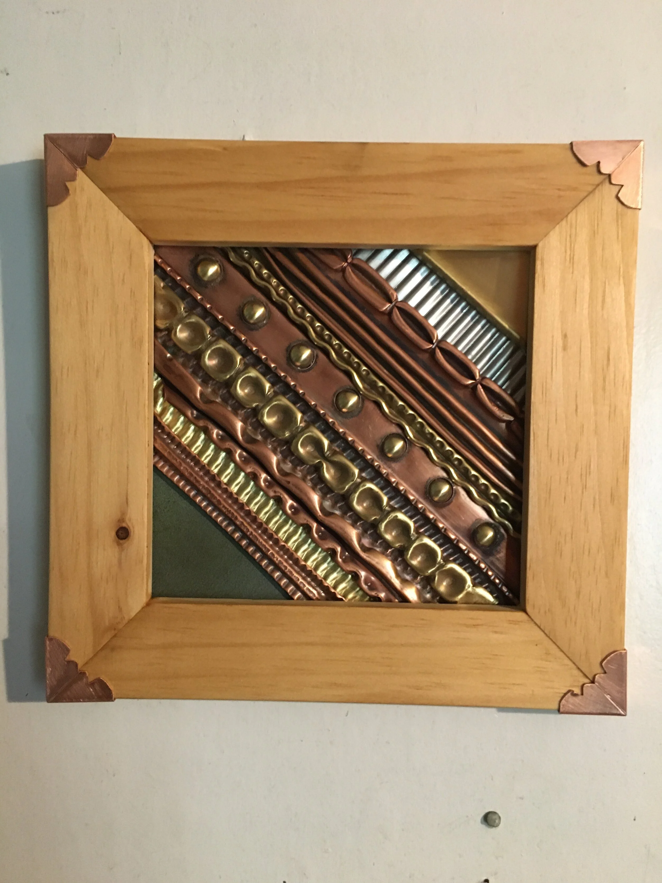 Mixed Metal  8 1/2" x 8 1/2" x 3/4"