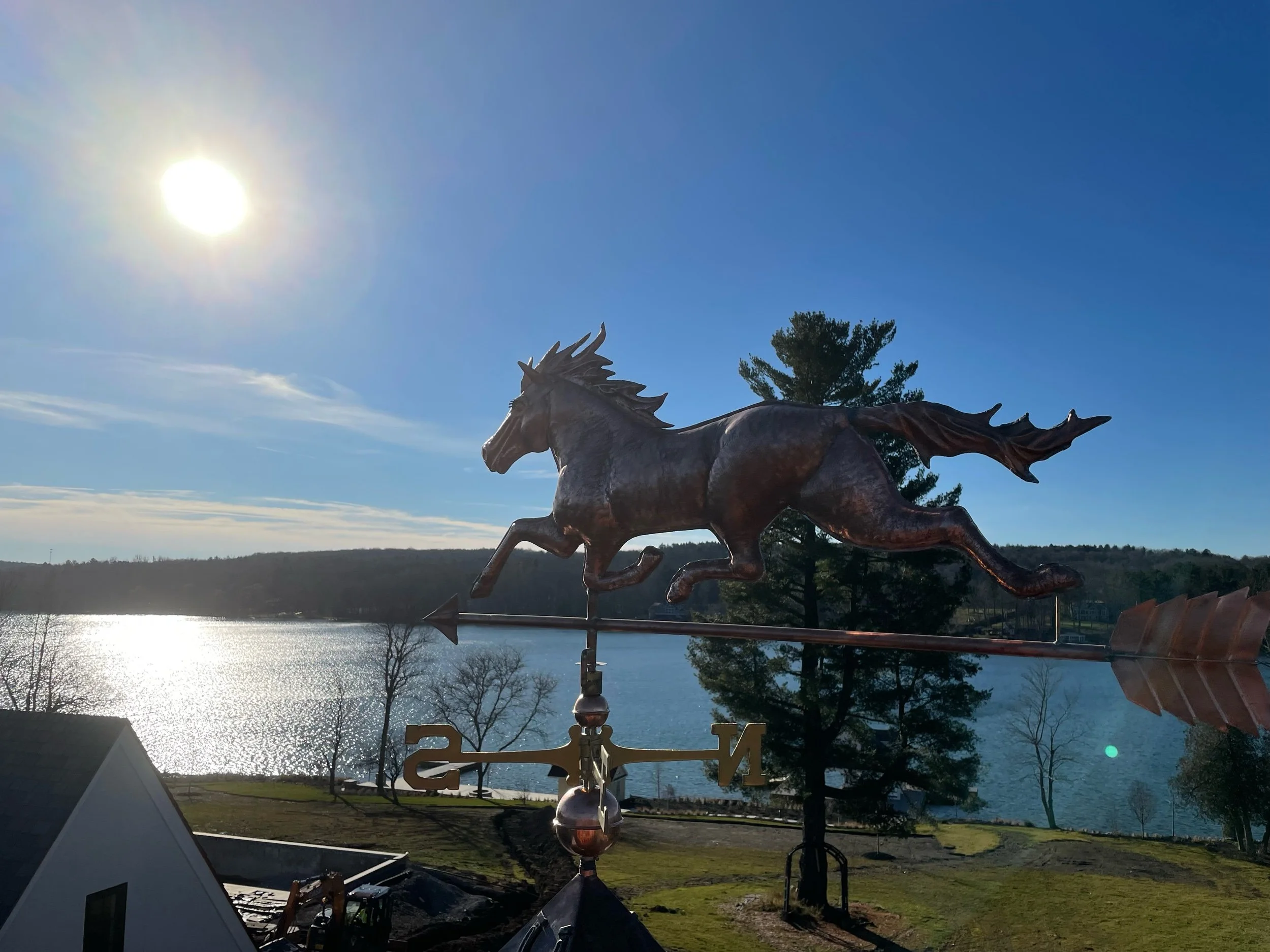 Copper Horse Weathervane 48”x19”x6”