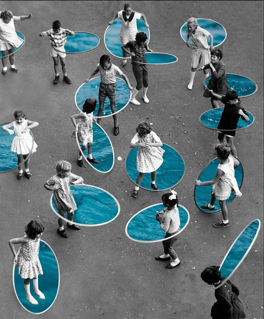 Social Distance Pools / Swim Art by Merve Ozaslan