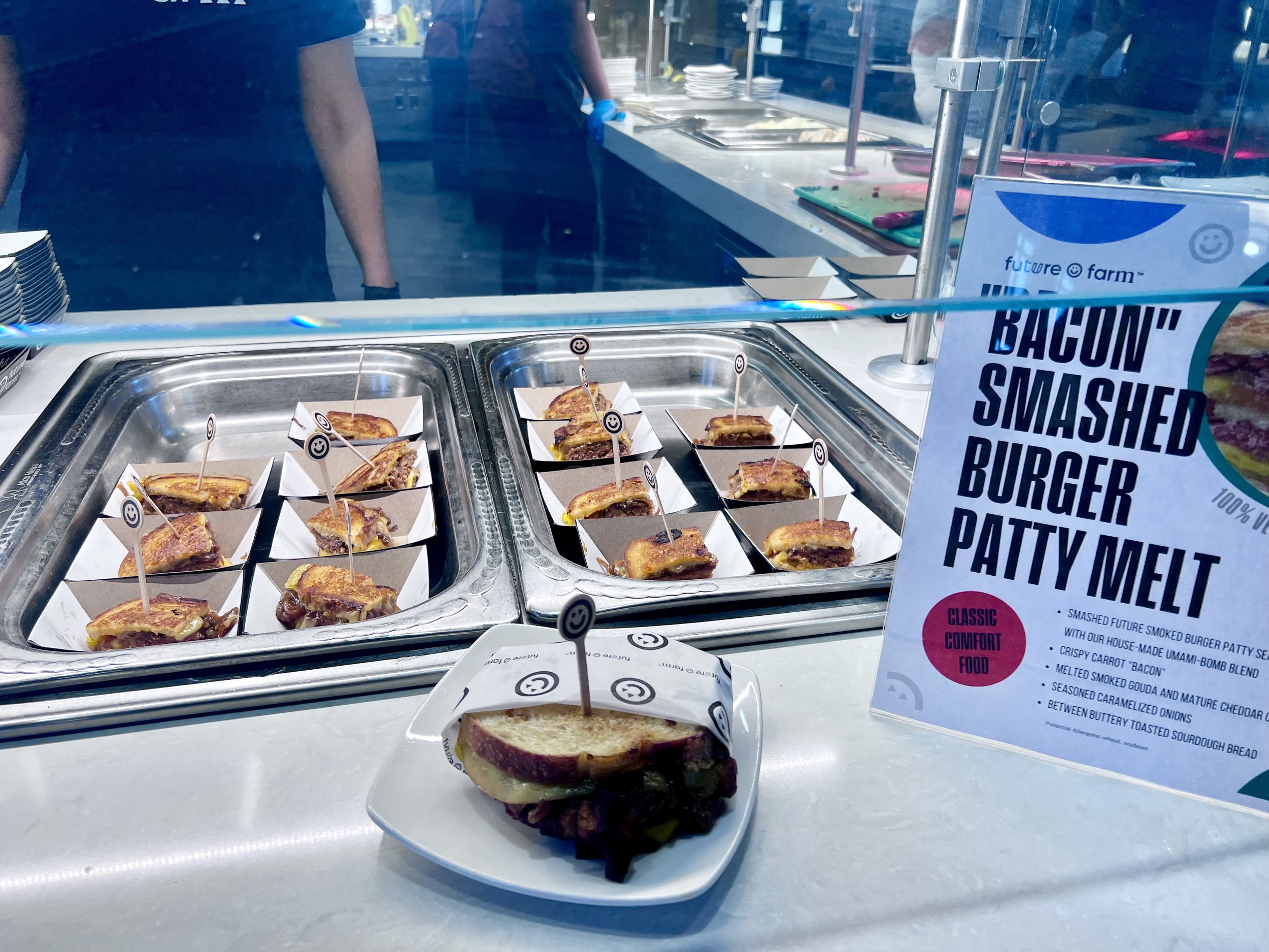 Future Farm Carrot "Bacon" Smashed Burger Patty Melt