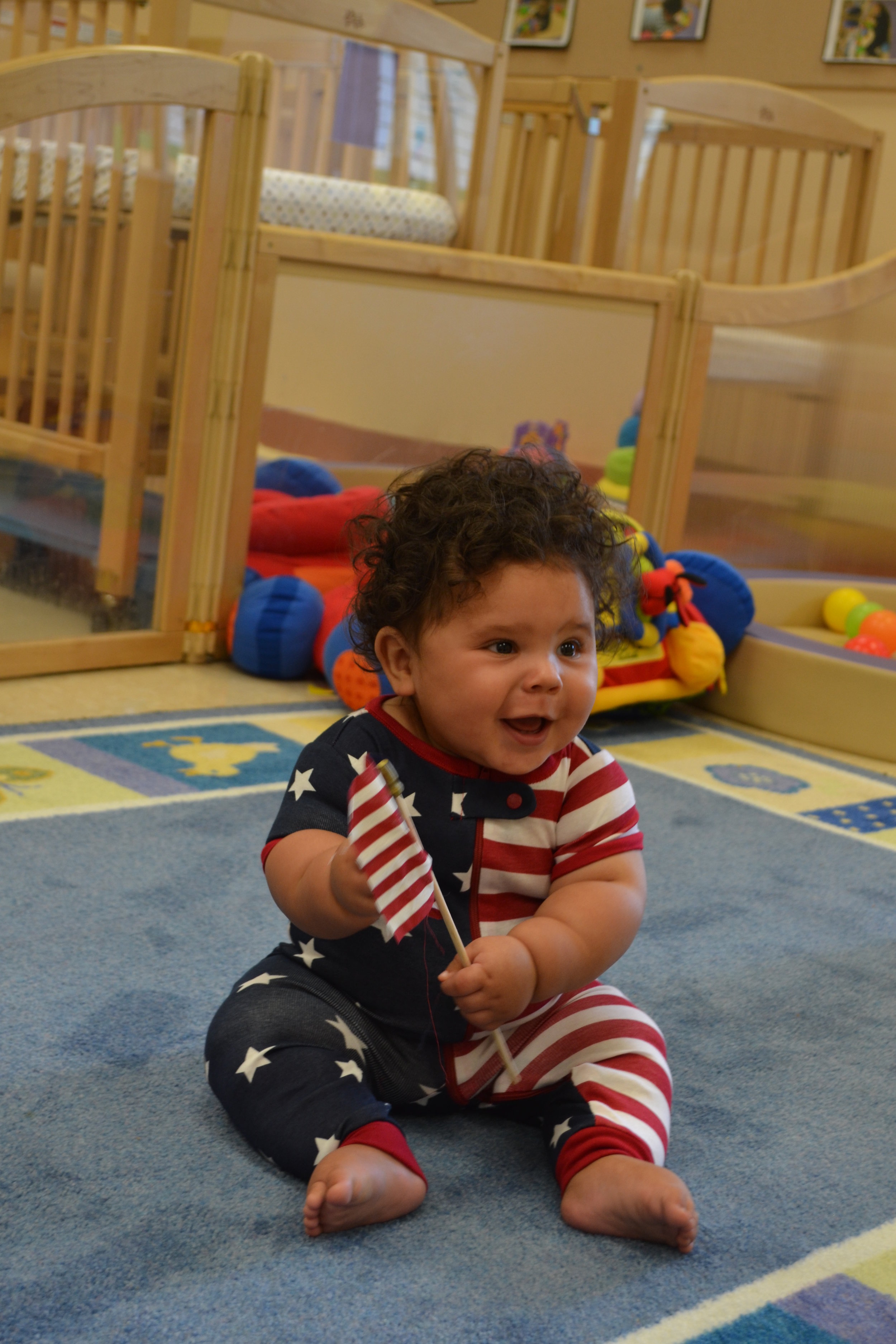 Even the infant class dressed up for the 4th of July!
