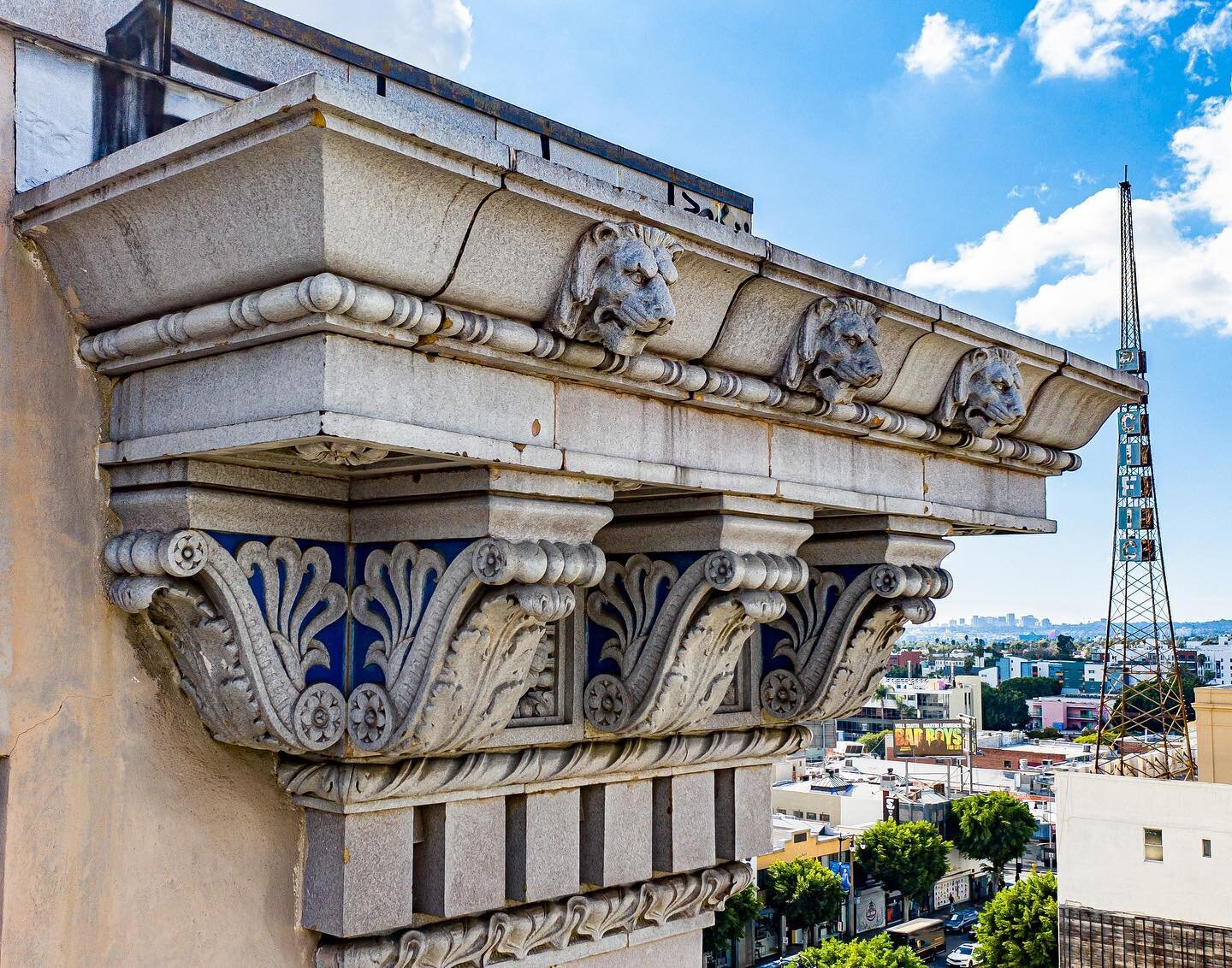 The intricate details are some of our favorite elements of the historic buildings we work on. We are completing the adaptive reuse of this historic bank on Hollywood Blvd and part of the project is to protect and preserve this beautiful facade.