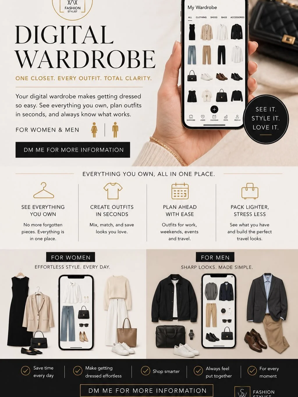 WARDROBE DIGITIZATION.
A Smarter Way to Experience Your Wardrobe. Expert Wardrobe Digitization. We believe your wardrobe is one of your valuable portfolios. Professionally photograph, catalogue, and organize every item in your wardrobe. Access your c