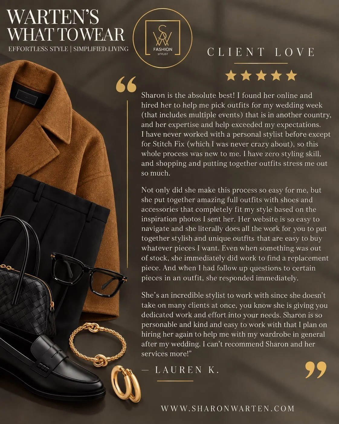 ✨ Real client. Real results.

The goal isn&rsquo;t to have more clothes. It&rsquo;s to make the clothes you already own work harder for you.

I help men &amp; women create a wardrobe that&rsquo;s organized, intentional, and filled with outfits that a