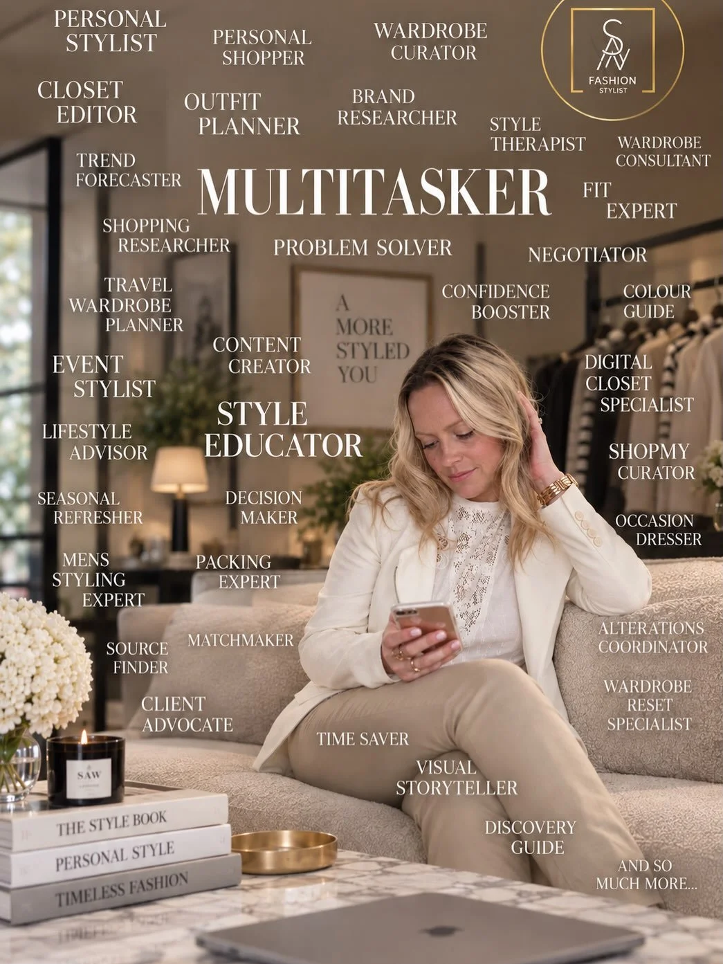I&rsquo;M A FASHION CONSULTANT&hellip; BUT THAT&rsquo;S ONLY THE JOB TITLE.

Personal stylist. Personal shopper. Wardrobe editor. Outfit planner. Brand researcher. Fit expert. Problem solver. Confidence booster. Negotiator. Closet curator. Digital cl
