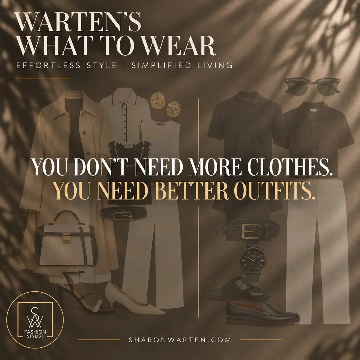 You Don&rsquo;t Need More Clothes. You Need Better Outfits. 
Effortless Style. Simplified Living. 

https://shopmy.us/collections/8463332
