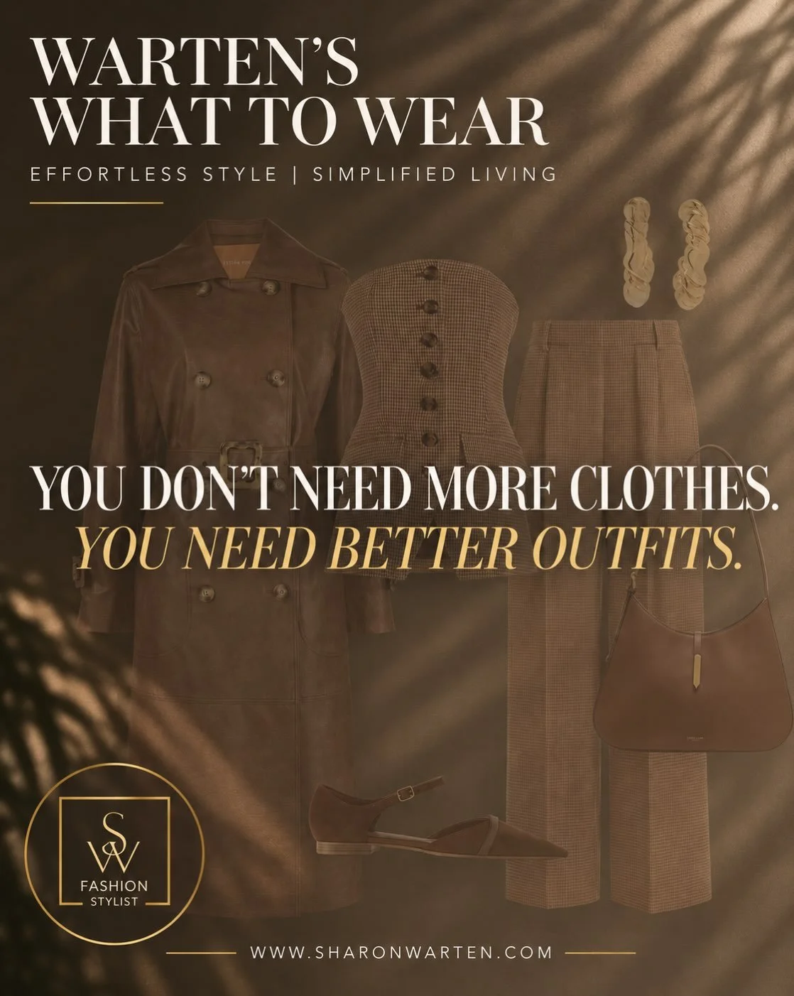 YOU DON&rsquo;T NEED MORE CLOTHES. YOU NEED BETTER OUTFITS. 
EFFORTLESS STYLE. SIMPLIFIED LIVING. 

https://shopmy.us/shop/collections/8524113