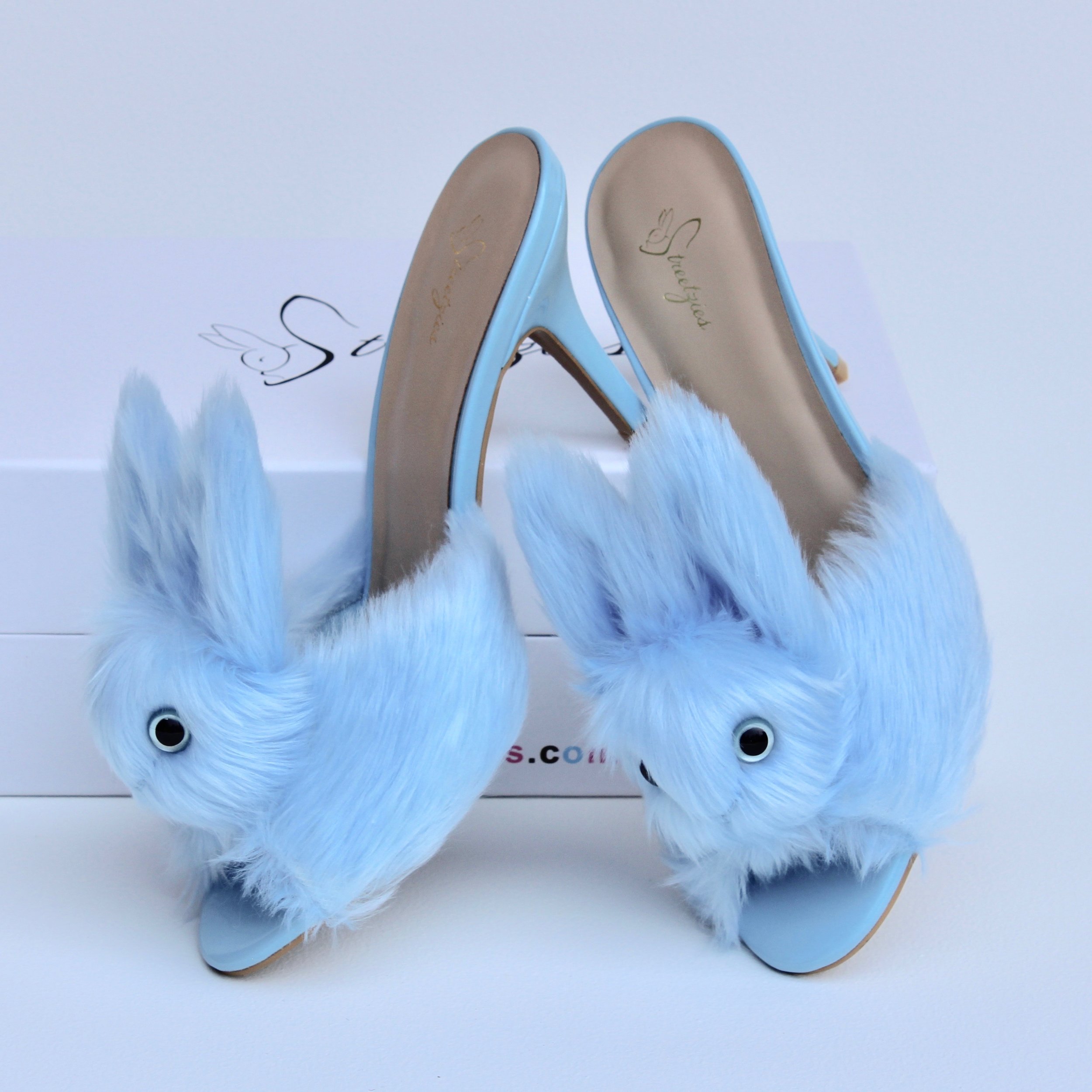 blue bunny slippers
