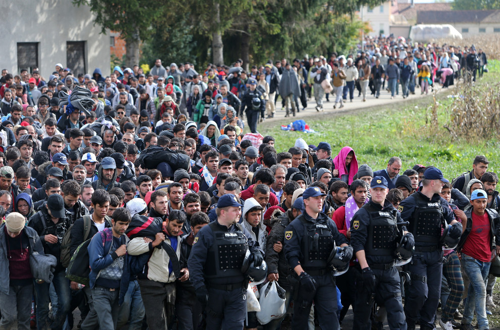 Muslim migrants walking through several countries in order to reach the German, British, and Swedish welfare states. European politicians promised that they would be mostly women and children fleeing war zones. They promised that they would be doctors and engineers that would add to the tax base. Out of several hundred thousand migrants entering Sweden, only 4 passed a test to determine that they were healthcare professionals. Count the women and children. Where are they? At what point is it ok to say that Europeans were completely lied to and that these lies have led to unthinkable suffering for countless people now afraid for their and their children's lives in their own towns? This extraordinary naivety will lead to the destruction of Europe and it will be looked back on as the greatest folly since World War II.