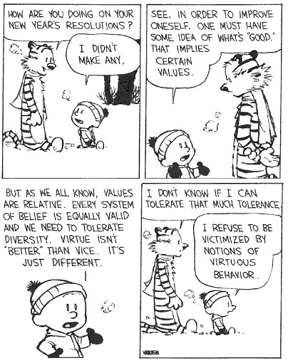Moral relativism, the idea that there is no true right or wrong, is the insidious companion of Pathological Altruism and Critical Theory. This has been the hallmark of social studies in Western countries and has led to a kind of nihilism where it cannot be declared that an action can be heinous if it is perpetrated by an outside group because "who are we to say what is right and wrong, even in our own countries". This has inevitably led to tolerance of the worst possible ideologies as long as they are foreign and even when they rival or even surpass the nazis in their extremism.