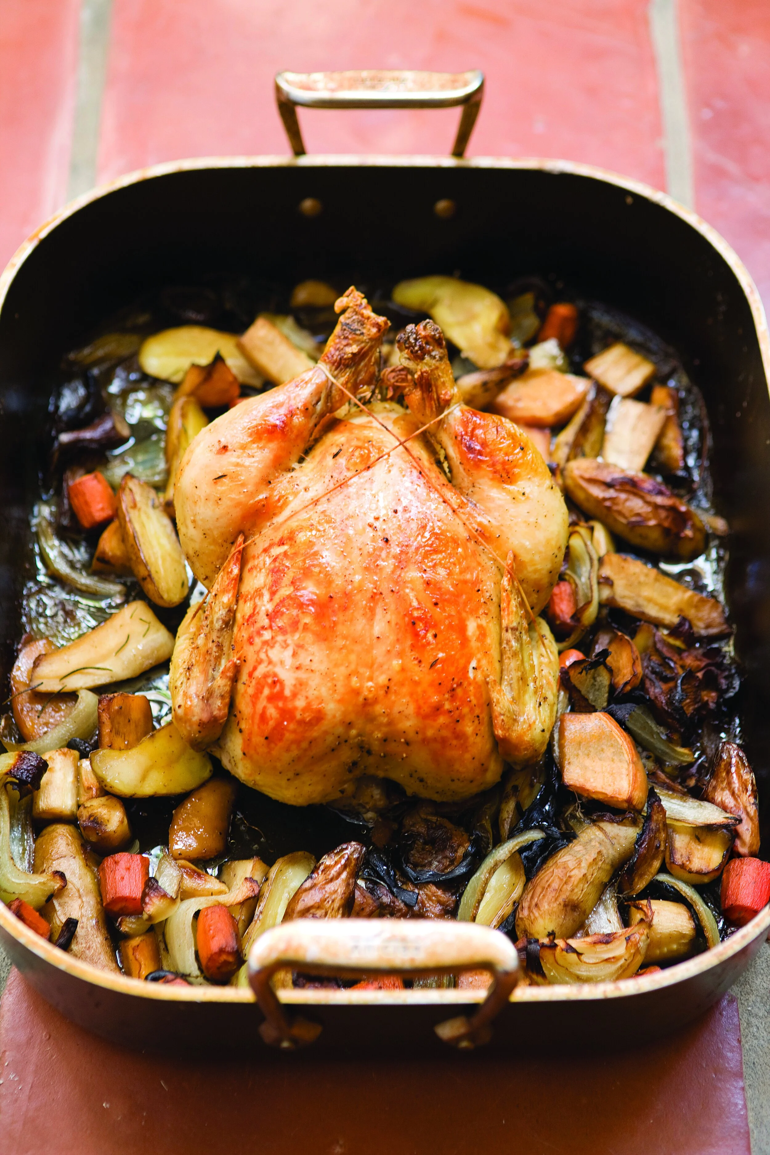 Whole Roasted Chicken with Winter Vegetables