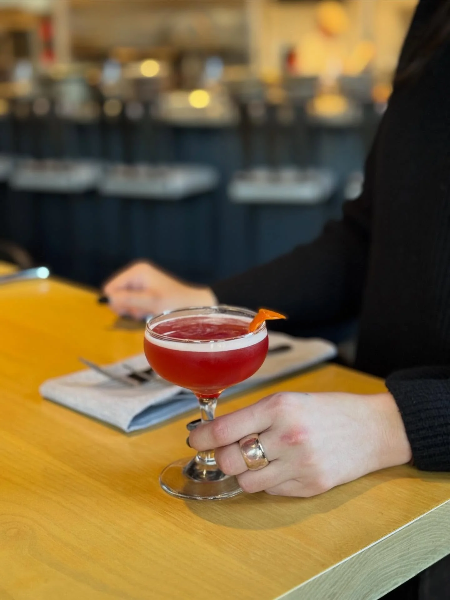 &ldquo;Fly High Rye&rdquo;

@wildturkey rye, @aperolspritzofficial , @amaromontenegro_us , and blood orange 
#hotandhotfishclub #valentinesday #bhameats #michelinrecommended #jamesbeardwinner