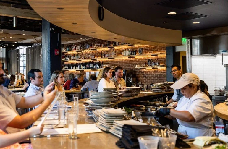 Weekend energy at the chef counter. 🔥
Front row to the craft, the rhythm, and every plate as it comes to life.

Join us at Hot and Hot Fish Club&mdash;where the best seat in the house is right at the pass.

#HotAndHotFishClub #ChefCounter #OpenKitch