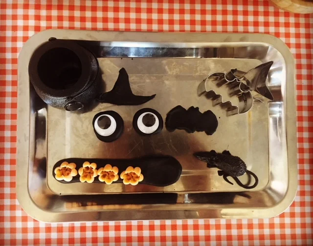 Halloween activity tray