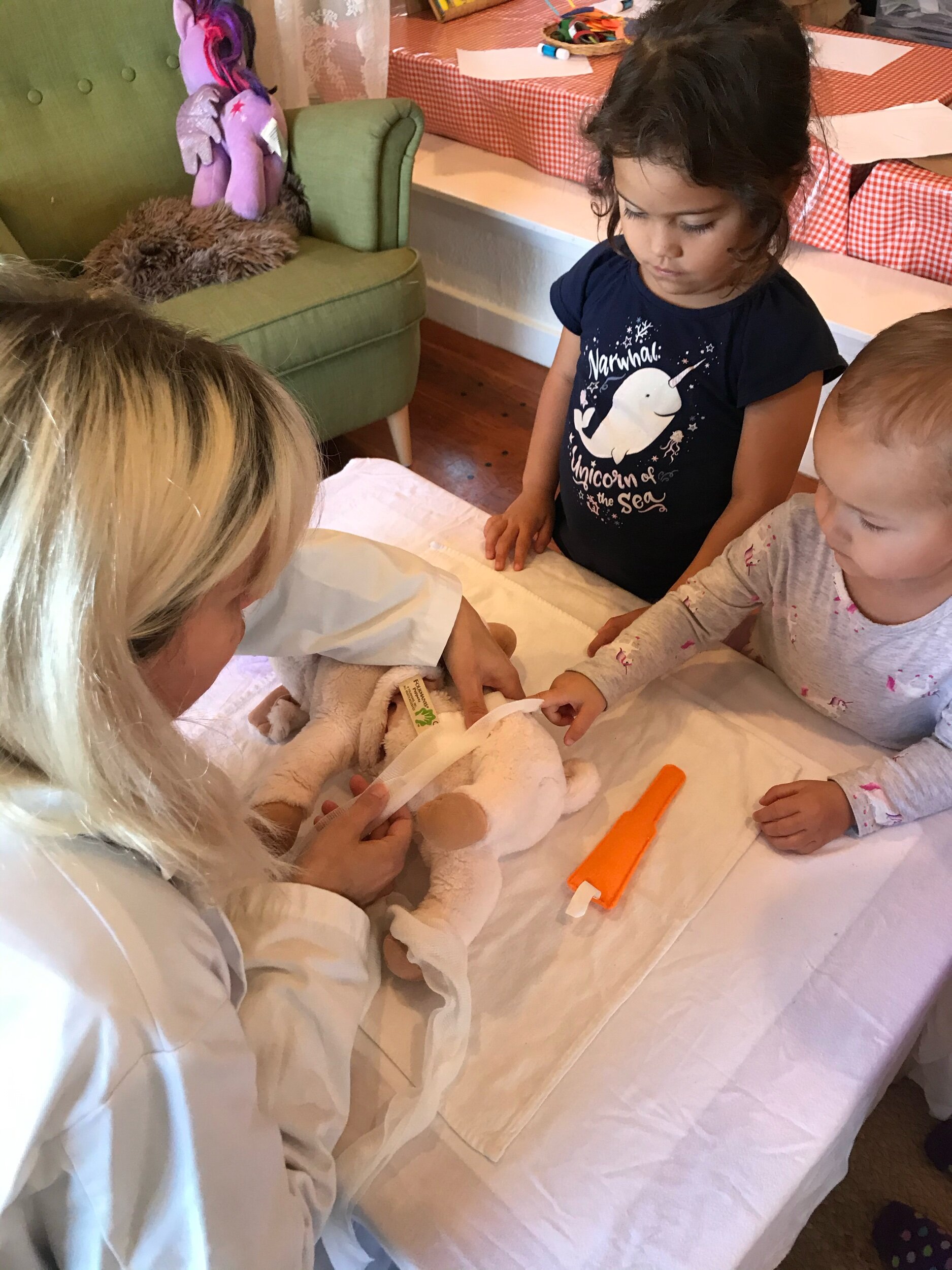 Oh no! The pig hurt a leg!