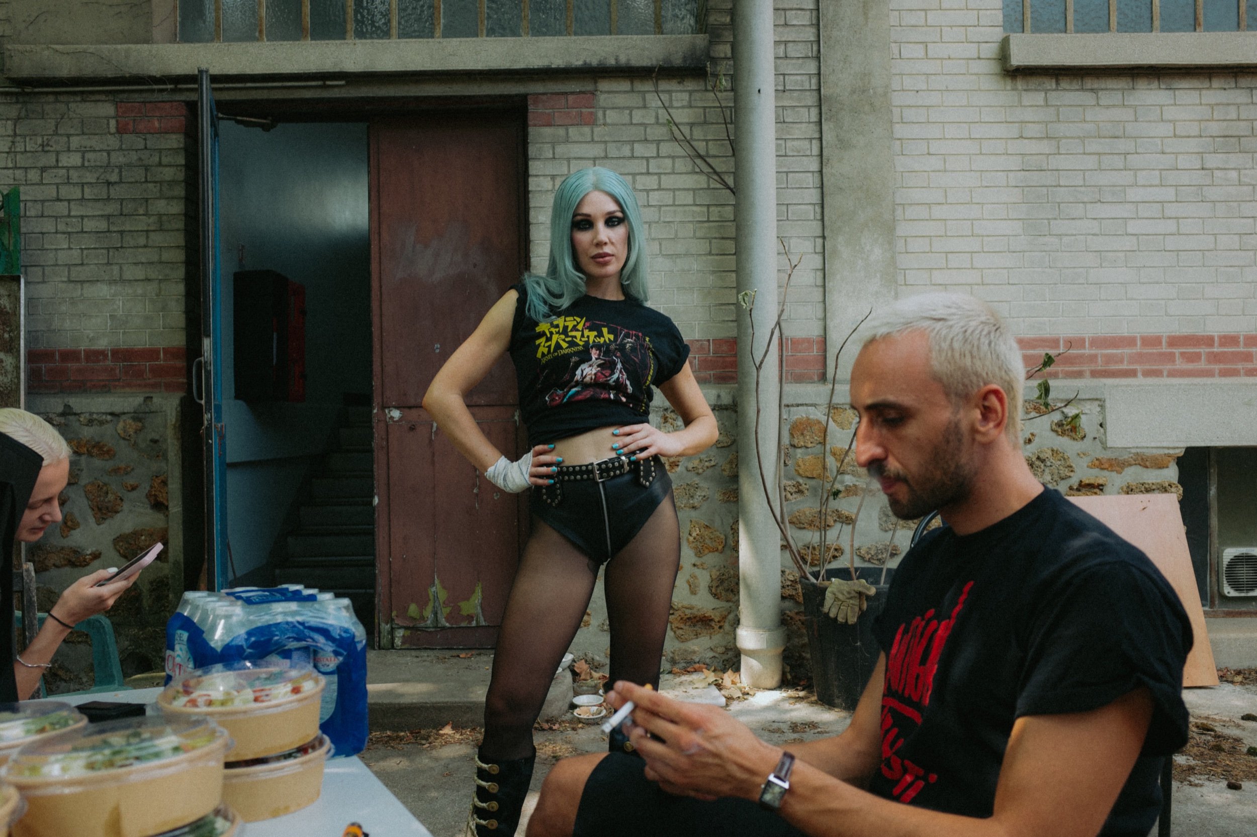 I LIKE IT backstage — conversation between takes