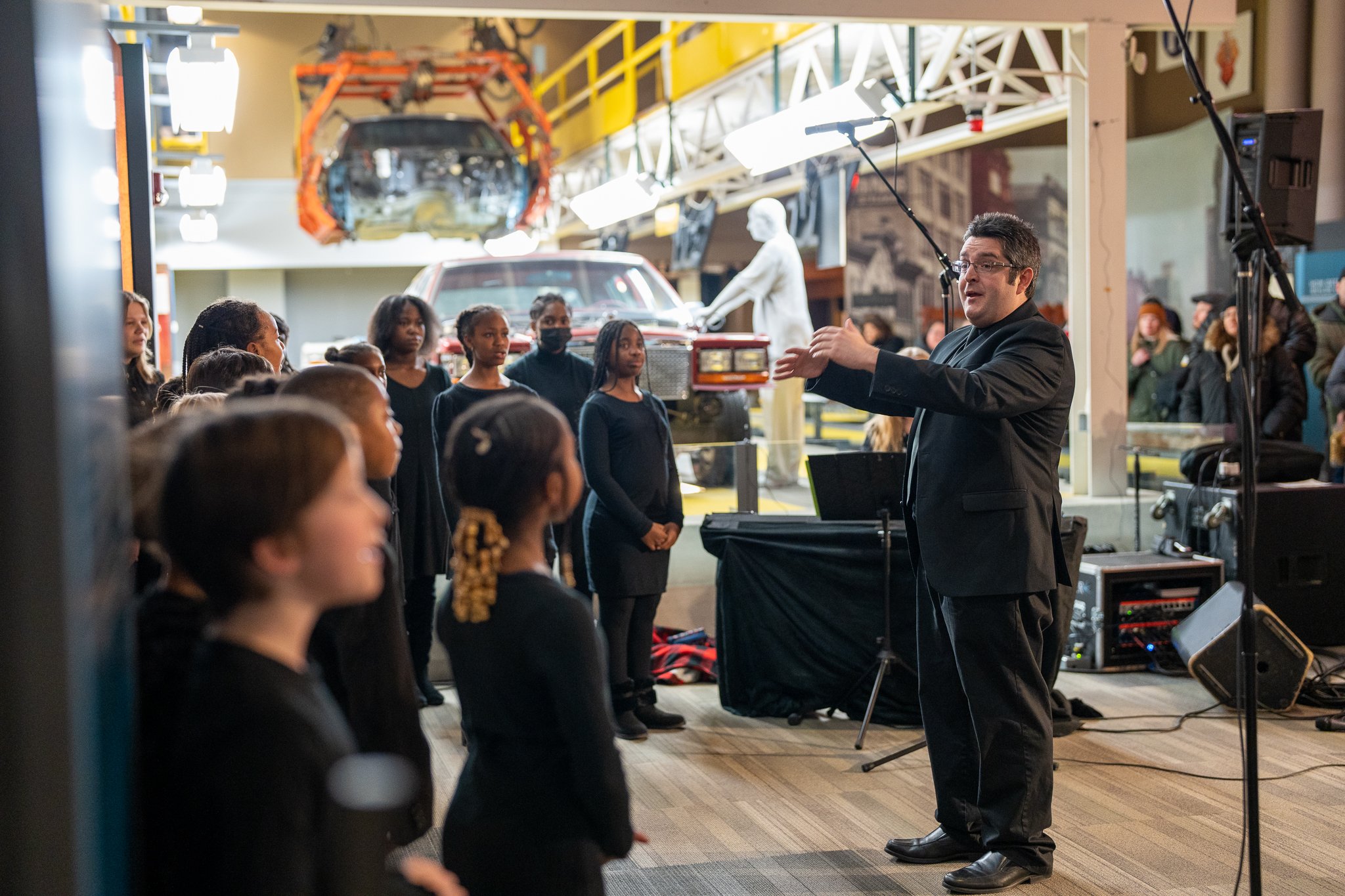 Detroit Children's Choir performs at the Detroit Historical Museum