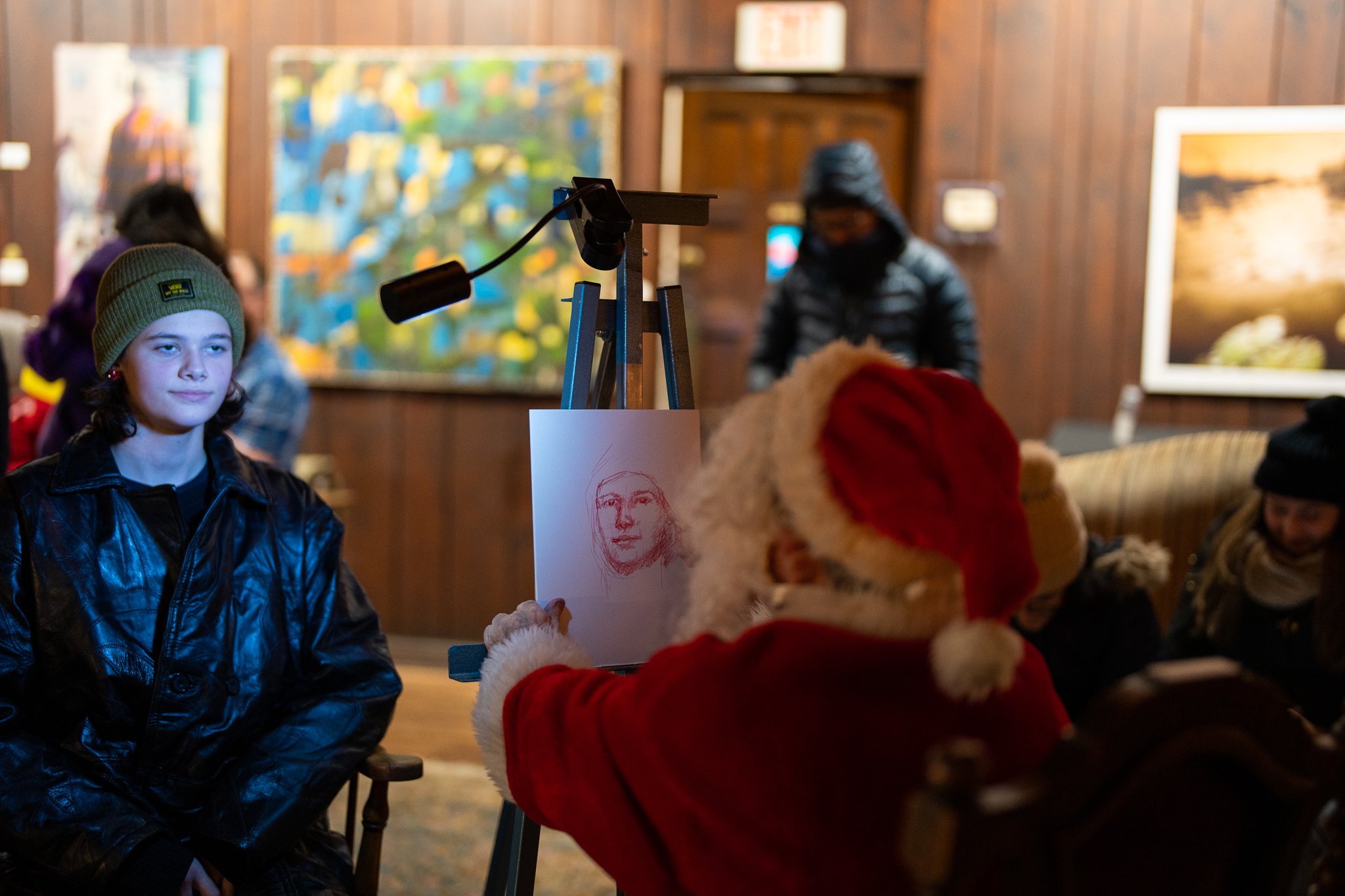 Santa Sketch Session at The Scarab Club