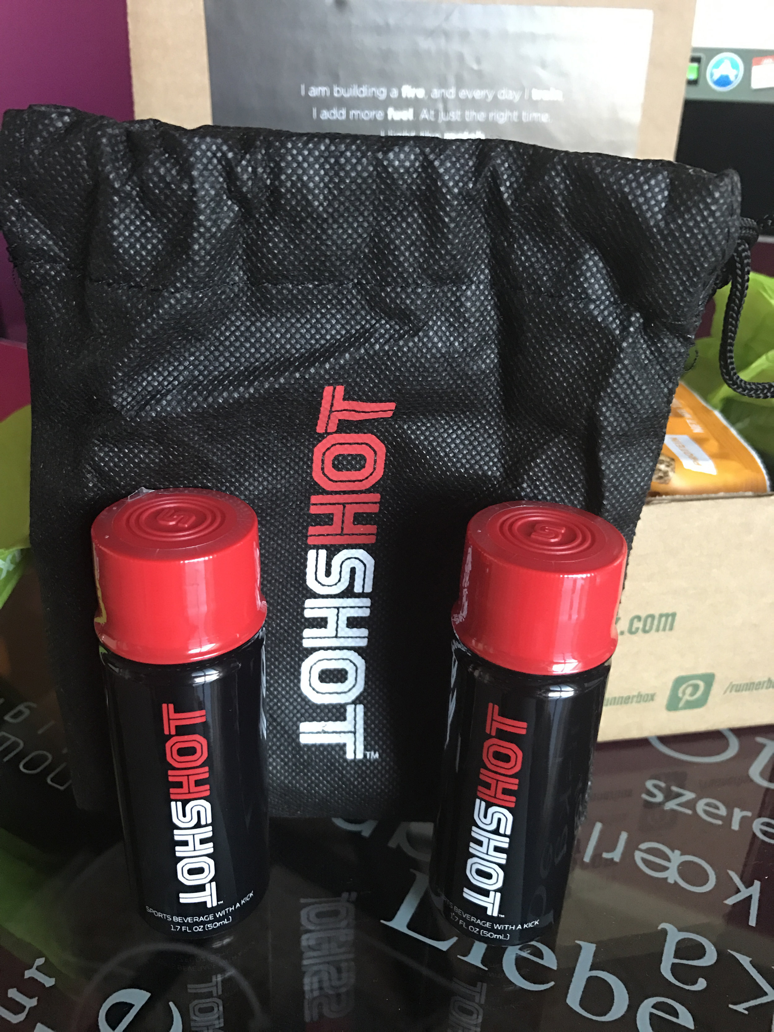 Sports Beverage with a KICK ... oh yeah! Thanks RunnerBox for the opportunity to feel my intestines for the first time in my life. 