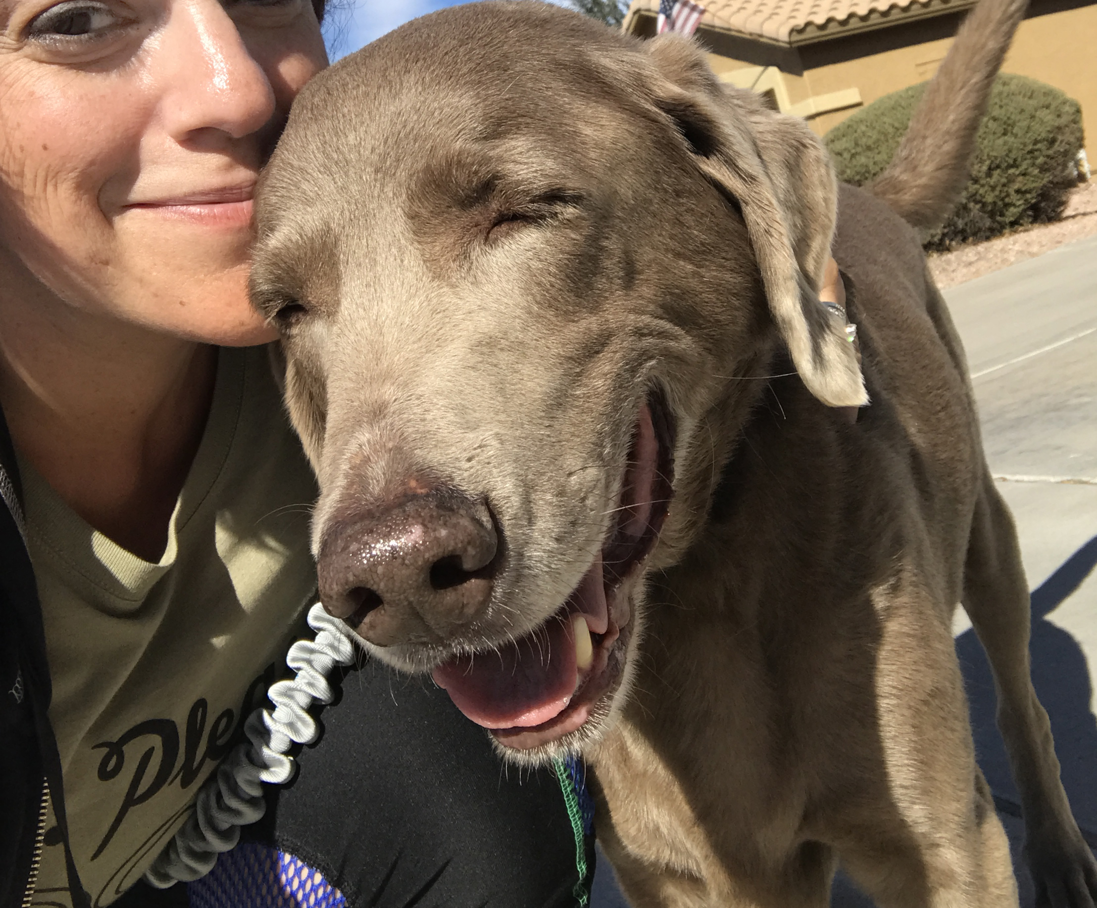 He's smiling. Look at his smile! I'm biased, but he's so cute. I think he gets that from my side of the family.