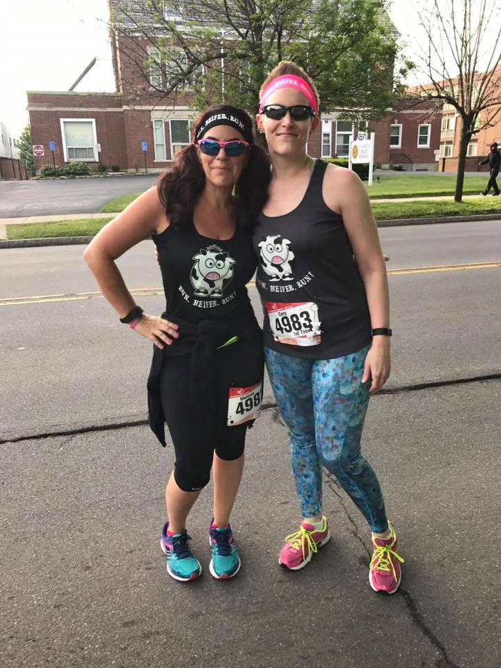 Me and Cleo. This was her first race EVER. She had never even run before. She's either really crazy or a rock star. You decide.