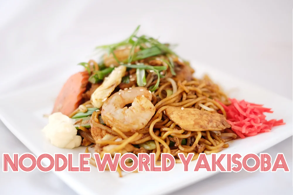 Shrimp and Chicken pan fried with egg noodles, cabbage, carrots, mushroom, onions, bean sprouts and eggs.