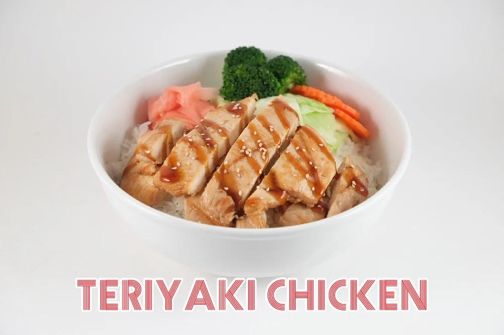   chicken, assorted vegetables, teriyaki sauce  
