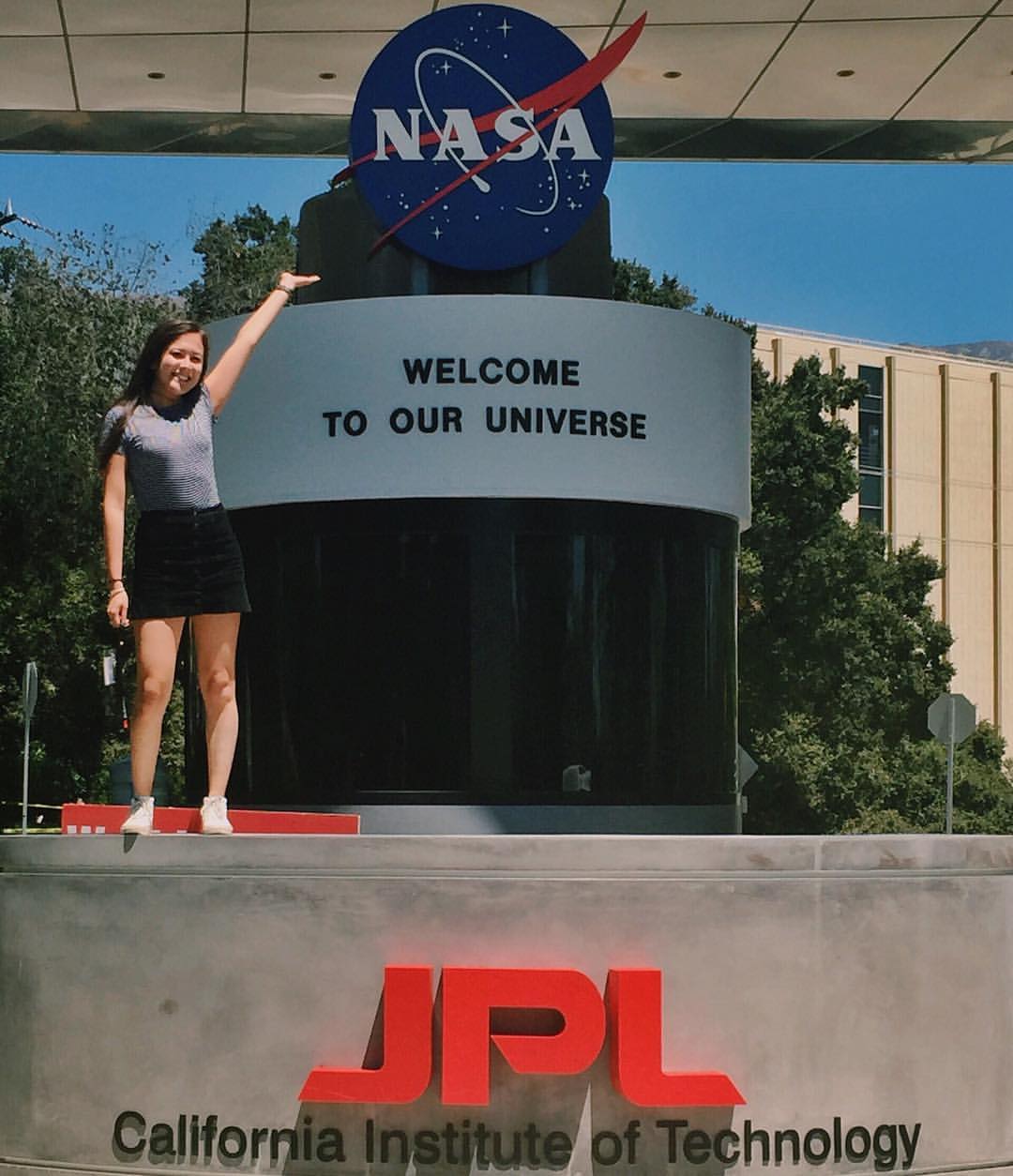 Julia Troxell, SEAS '18, at her internship at NASA Jet Propulsion Laboratory