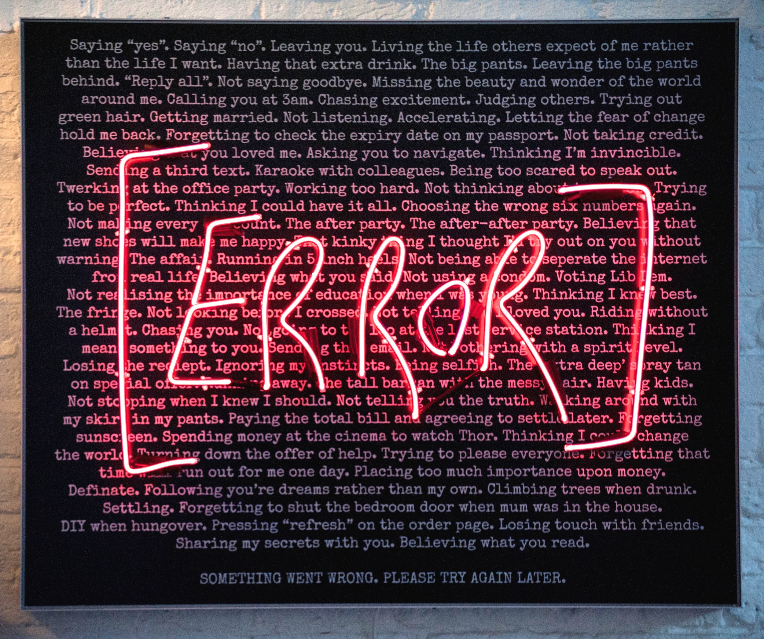 SOLD OUT:  Neon light - You're My Favourite Mistake (Error) - pink
