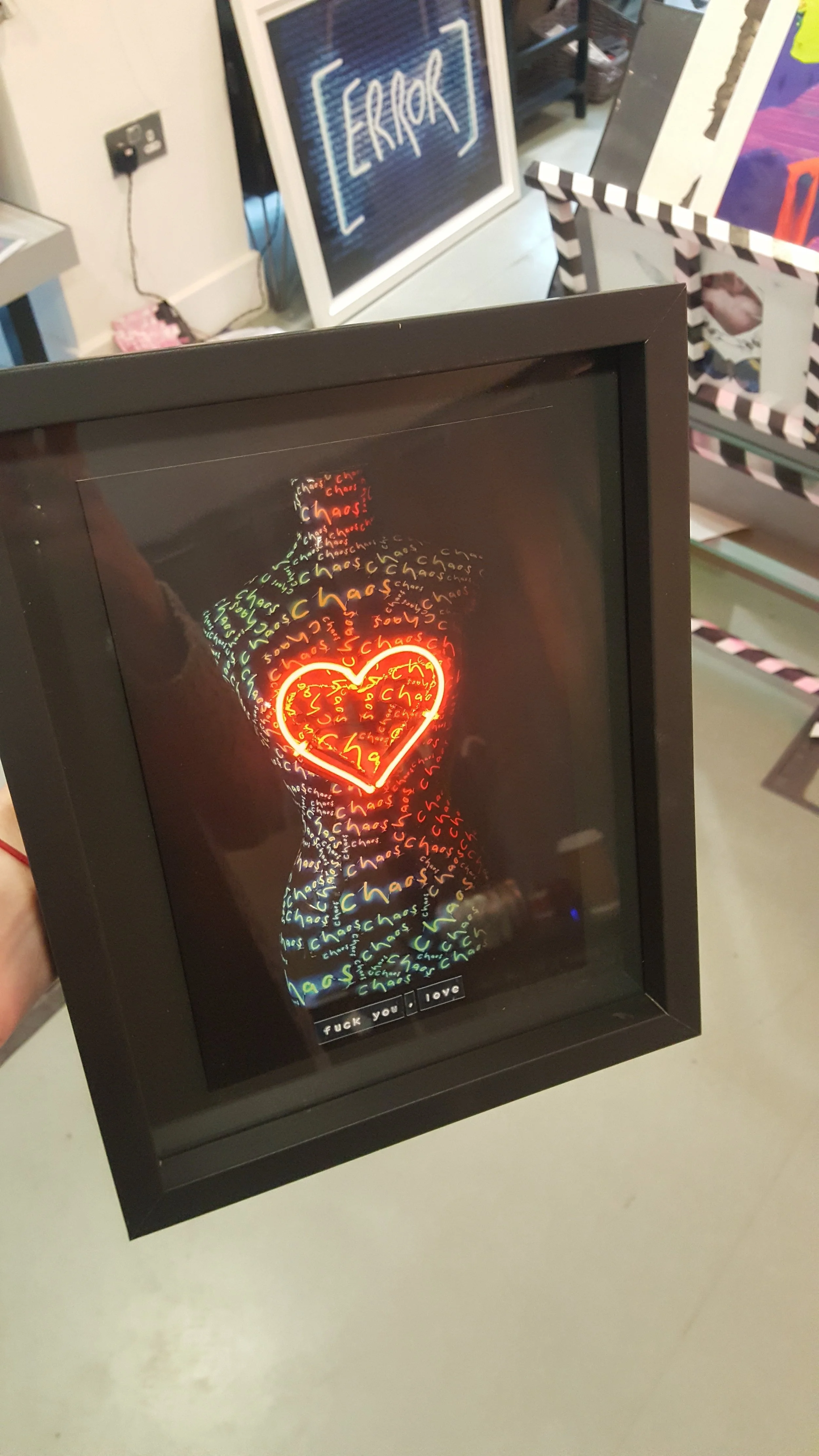 Framed limited edition card - f**k you, love