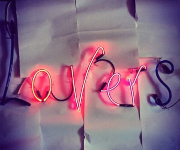 2014: UNFINISHED. Neon word "LOVERS" which flashes to "OVER" released in 2014 but still pending a background. I will finish the background soon (ish).