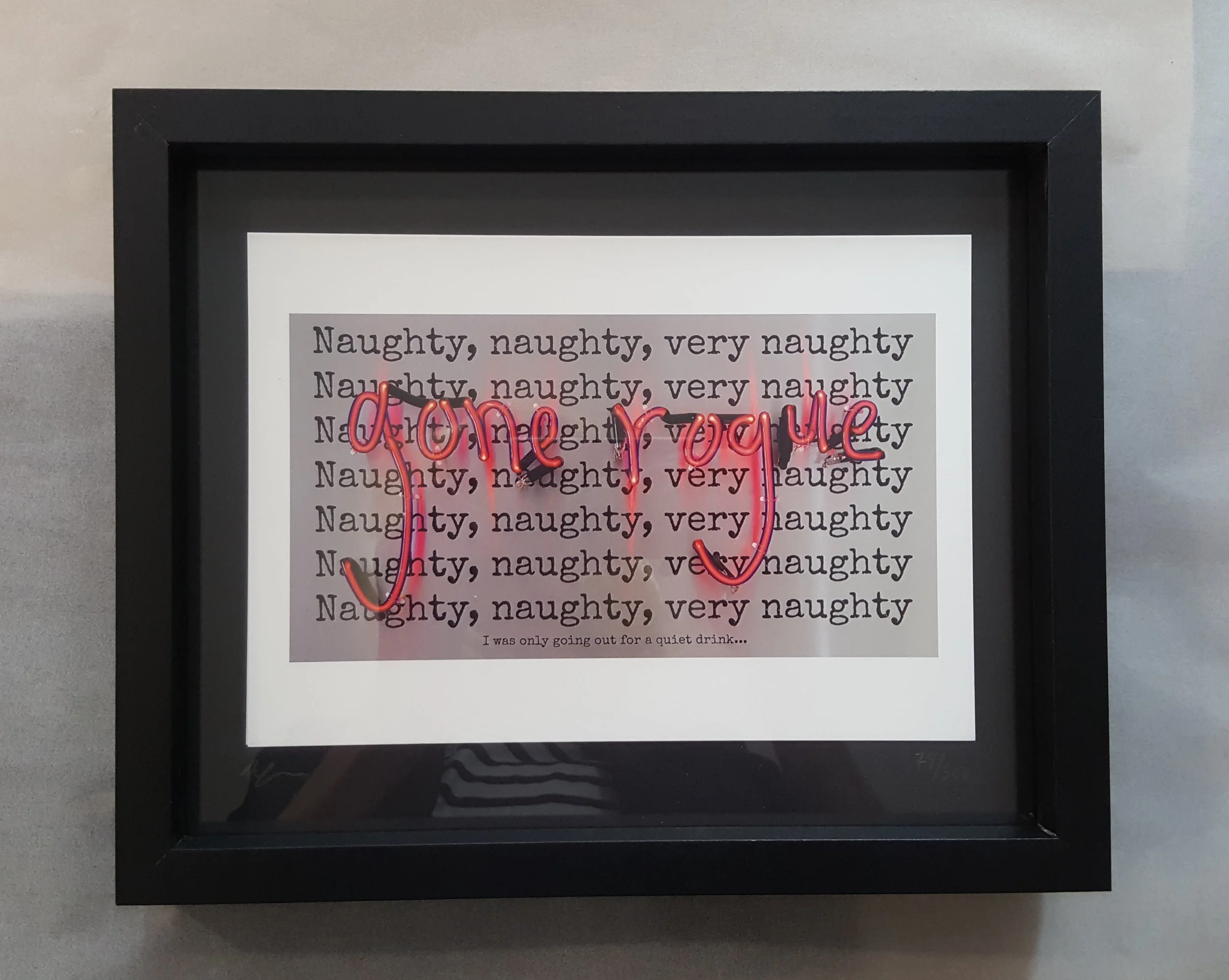 Framed limited edition card - I've Been Bad (gone rogue)