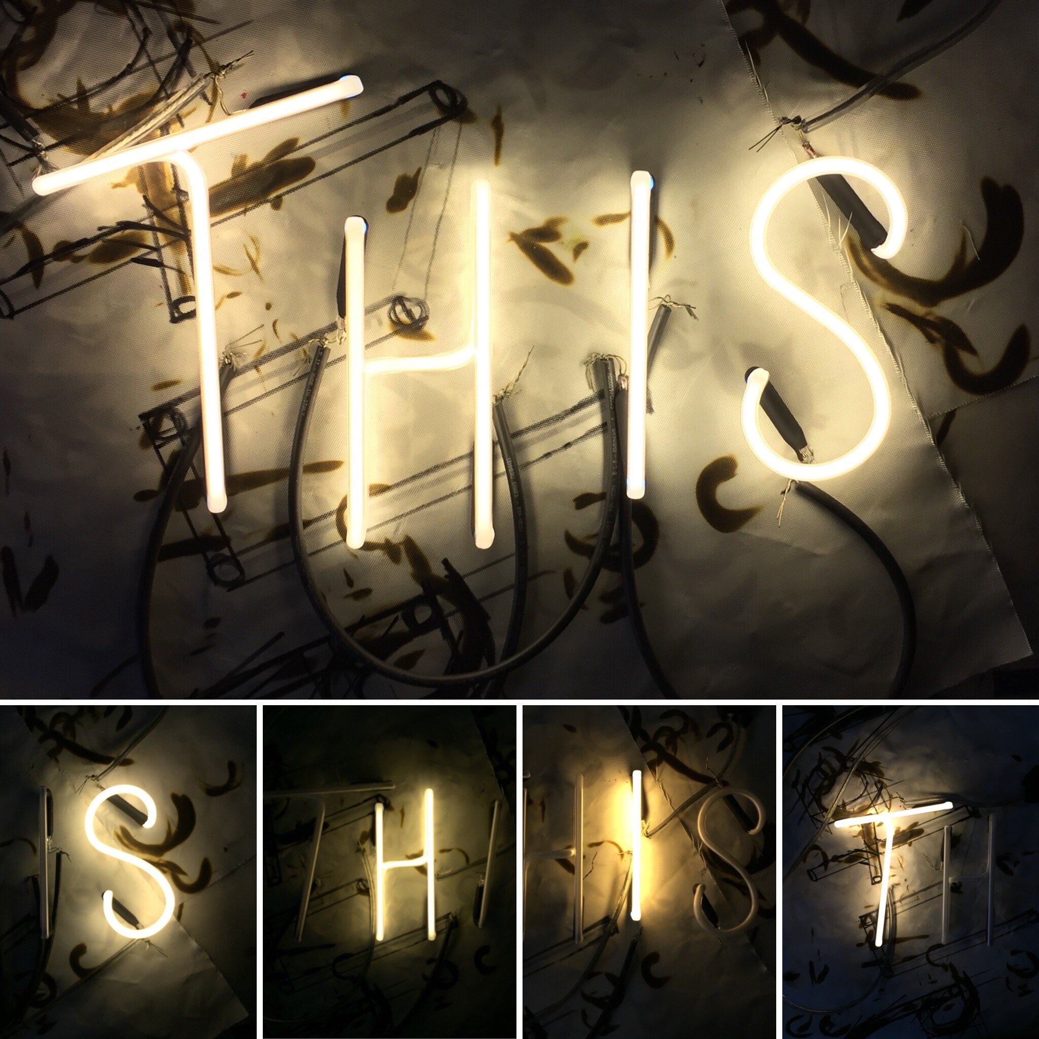 2019 WIP. “THIS`’ which flashes sequentially to “S” then “H” then “I” then “T” then back to “THIS”.