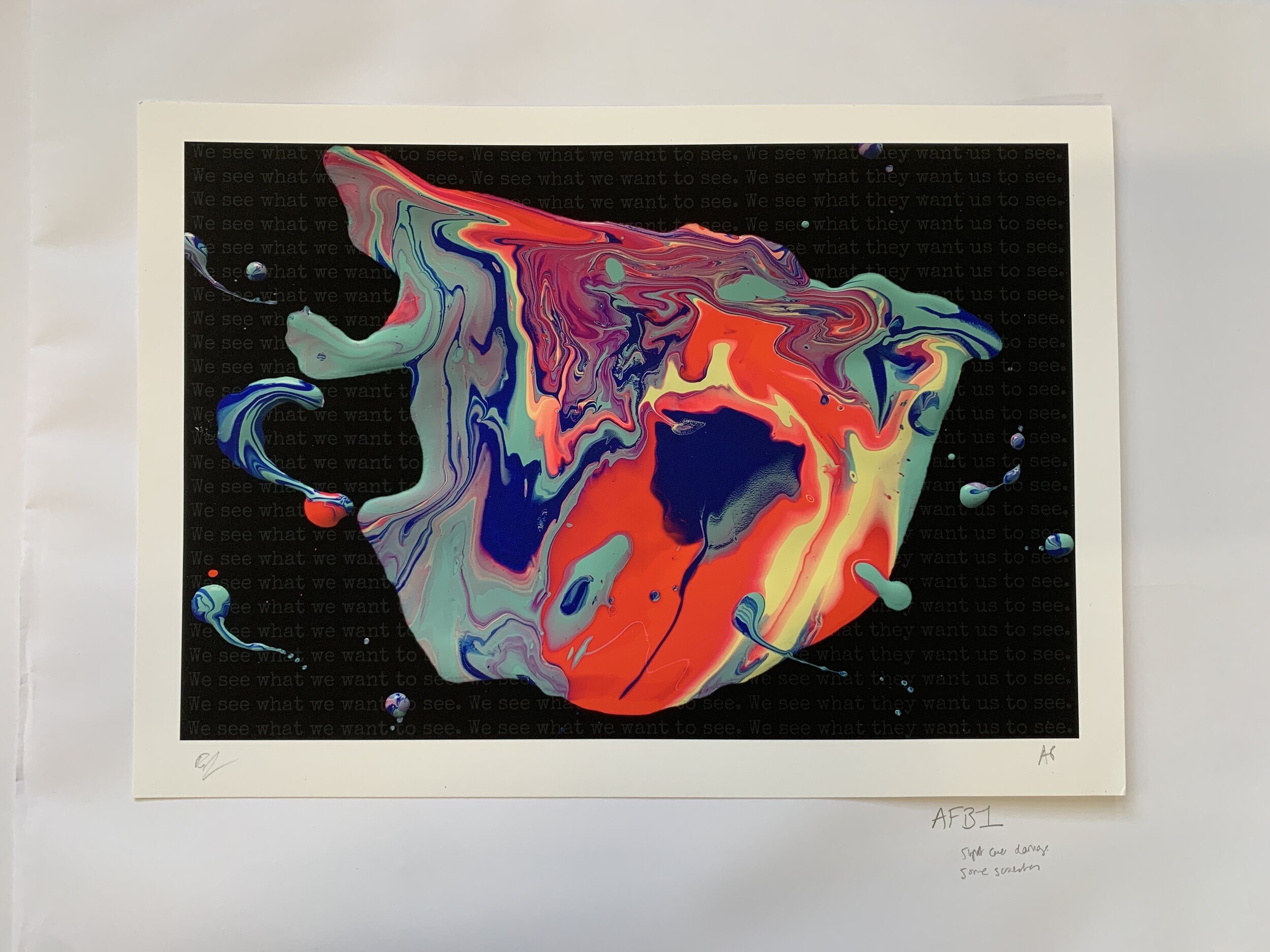 TEST PRINT: CONFIRMATION BIAS - Big Night Out (dark edition) (code: AFB1)