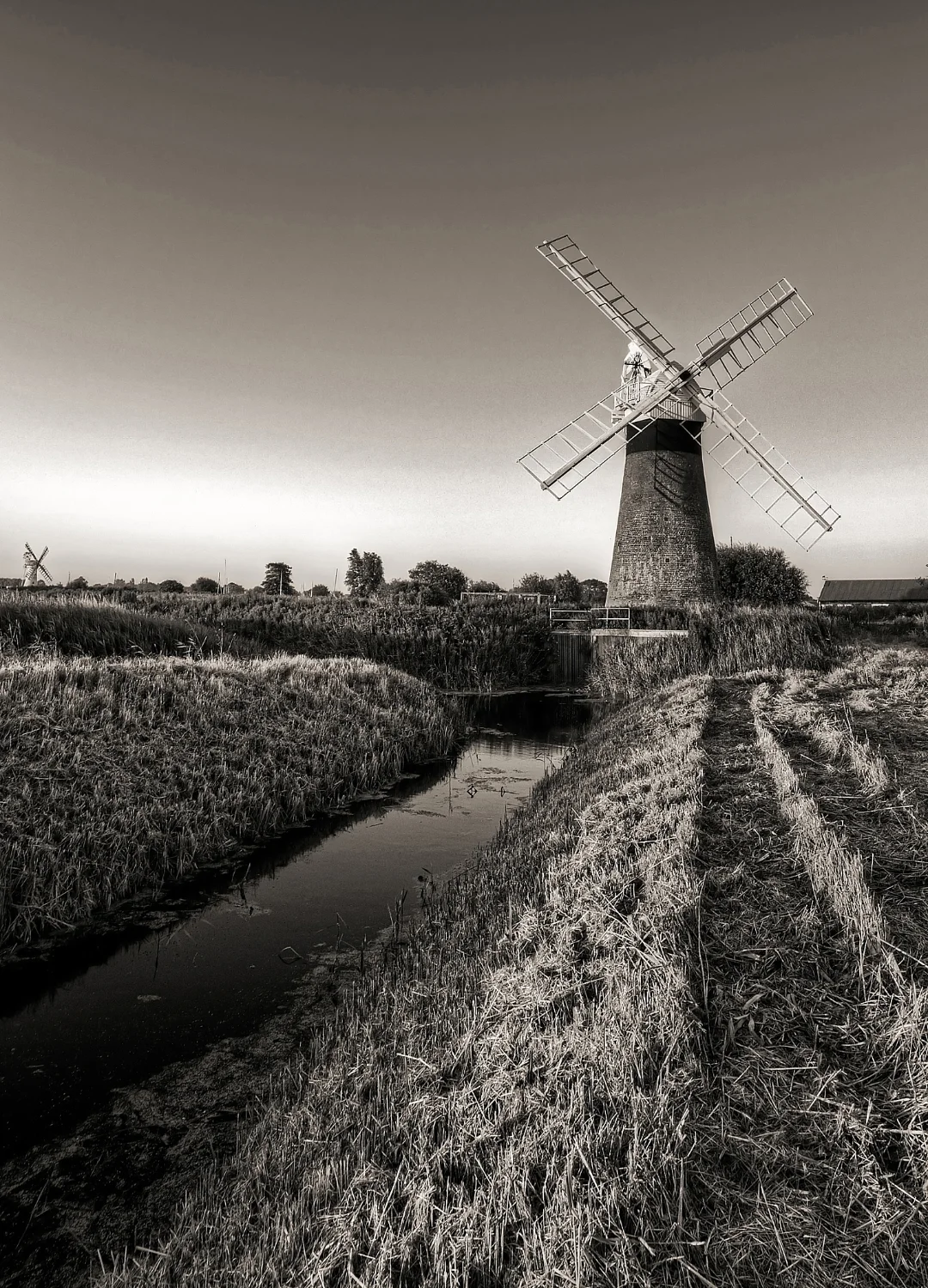 Waters end at Thurne windpump in Norfolk