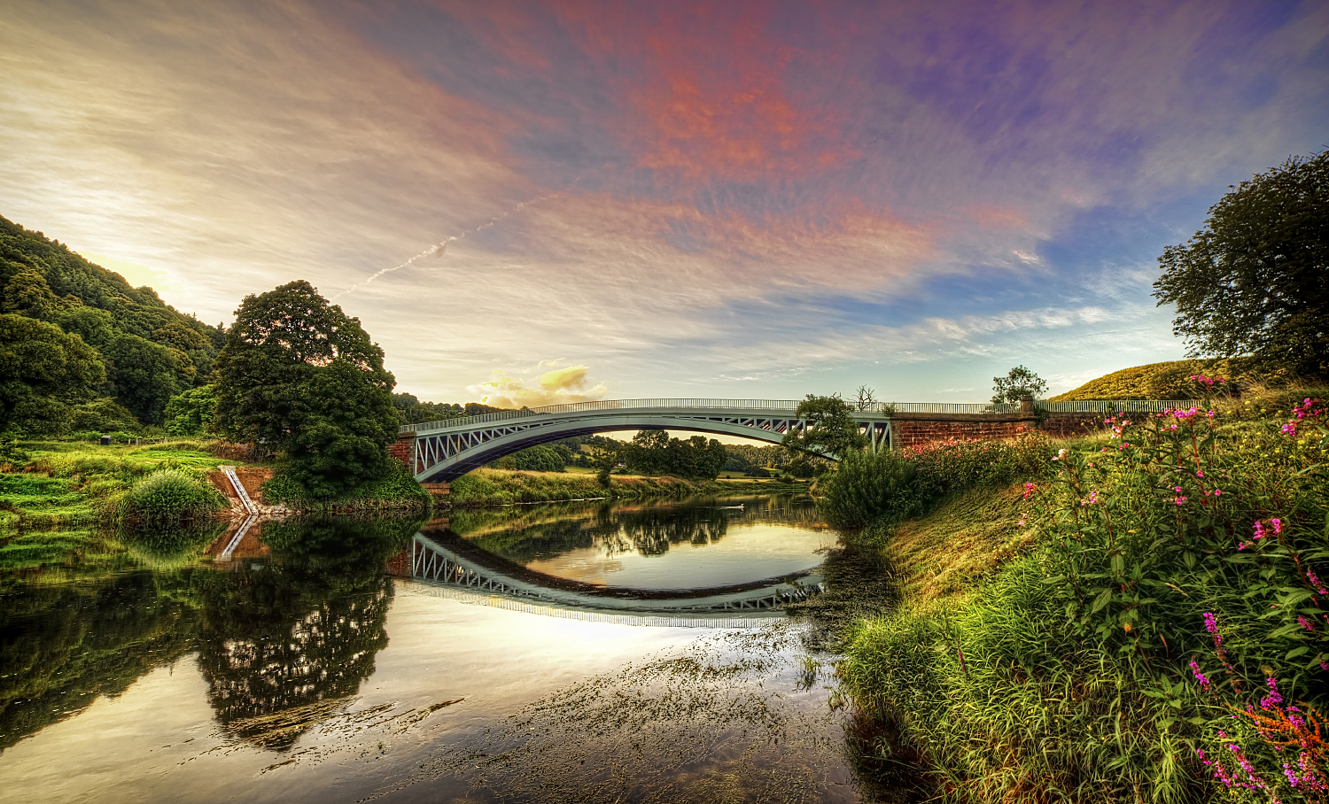 Bigsweir iron bridge on the river Wye