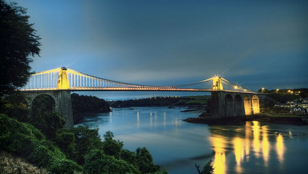 The Menai suspension bridge in Angelsey