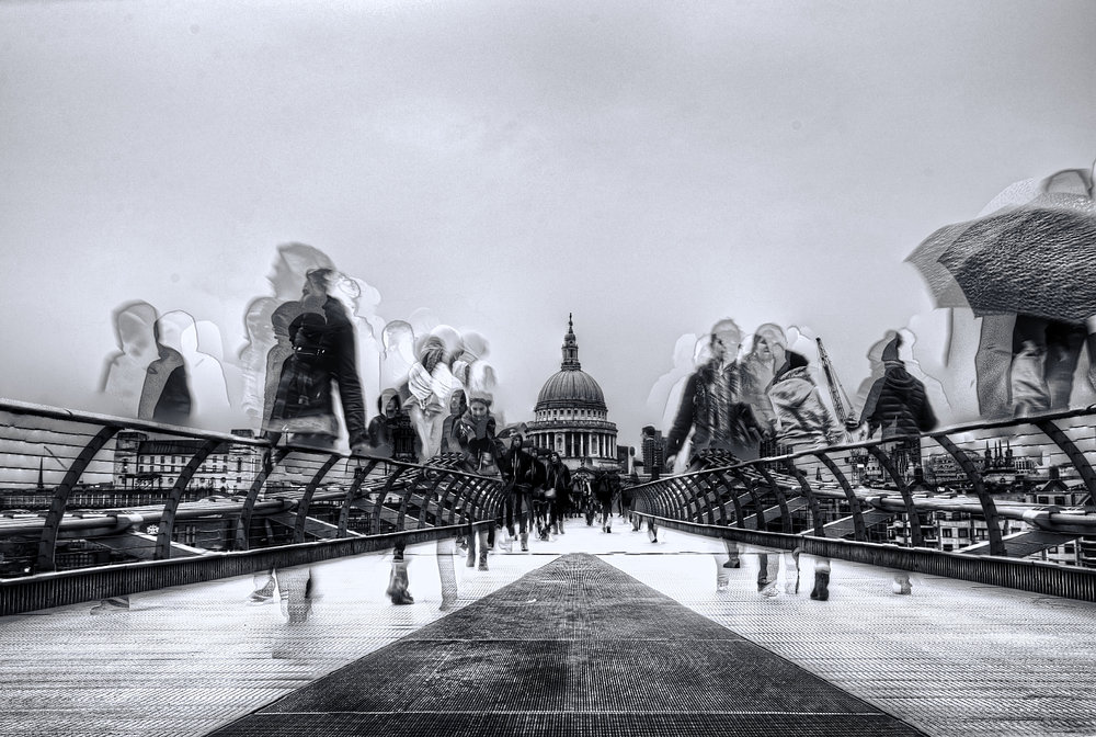 Millennium commute to St Pauls in London