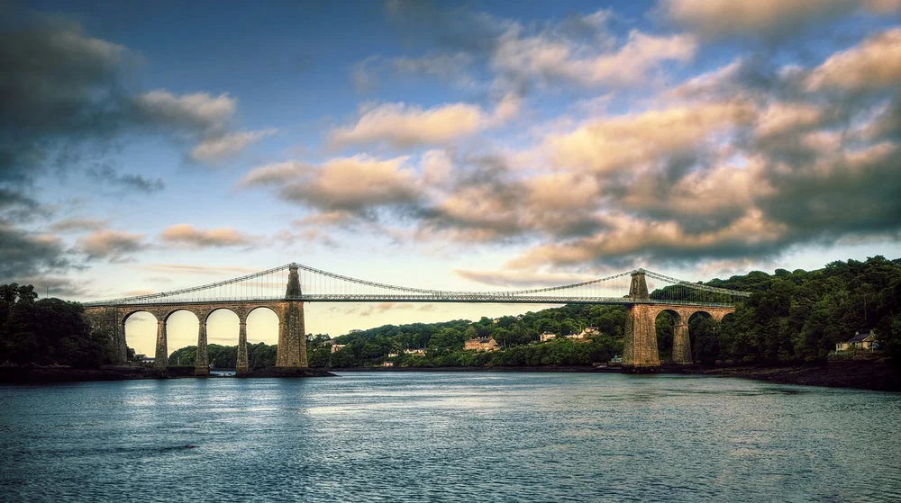The Menai suspension bridge in Anglesey