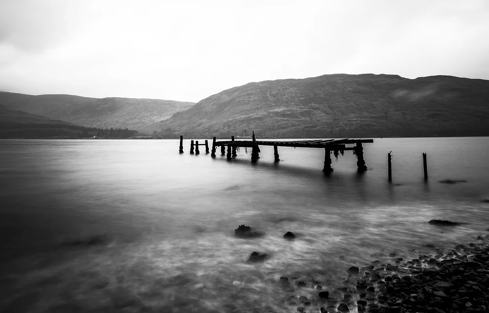 Decayed jetty on Loch Linnhe