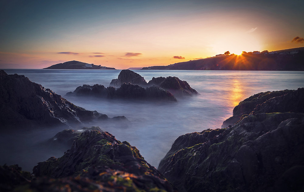 Bantham beach, looking across to Burgh island